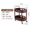 Carrito de Comedor Comercial KTV de Hotel de Tres Niveles de Acero Inoxidable y Vidrio Carrito para Bebidas Carrito de Entrega de Comida para Salones Privados de Restaurante Carrito de Mano para Pasteles