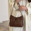 Bolso de mano tejido informal transfronterizo para mujer, bolso de mano nuevo y elegante de alta capacidad, bolso de hombro y bandolera de moda