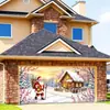Decoraciones de Escena Más Vendidas Transfronterizas, Pegatinas Navideñas para Garaje, Telas Colgantes Más Vendidas en Amazon, Decoraciones para Fiestas de Año Nuevo