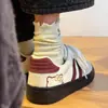 2025 Nuevos Zapatos Casuales de Patinaje de Primavera para Niñas Diseño Minoritario Bordado Versátiles Estudiante Suela Gruesa Zapatos Blancos Zapatos Deportivos Alemanes
