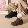 Zapatos Deportivos de Felpa para Mujer Invierno Nuevo Estilo Versión Coreana Ins Estudiante Femenina Aumentadores de Altura Zapatos de Plataforma Casuales C9022
