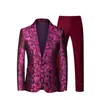 Traje de Color de Moda Transfronterizo traje Ropa de Performance Escénica para Hombres Banquete Negocios Casual Pantalones de Traje Conjunto de Dos Piezas