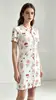2026 Novo Vestido de Dormir para Casa Estampado Cardigan de Botão Pijama Roupa de Casa Feminina Manga Curta Casual Camisola 5068