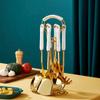 Conjunto de Utensílios de Cozinha Luxo Nórdico Cerâmica Não Magnética Pá e Colher para Cozinhar Conjunto de Sete Peças Espátula de Aço Inoxidável Conjunto de Presente