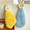 Bonita toalla de mano con diseño de flores para colgar en el hogar, cocina, baño, de alta calidad, absorbente de agua, de secado rápido, gruesa.