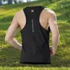 Nuevo Chaleco de Running para Hombre de Verano Secado Rápido Transpirable Profesional Maratón Hombro Estrecho Fitness Sin Mangas Camiseta Deportiva Top