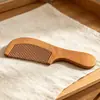Peine de madera de durazno para el hogar, madera, antiestático, para peinar el cabello, portátil para viajes, hombres, mujeres, cabello largo, masaje, peine para estudiantes