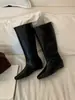 Botas de montar cuadradas estilo coreano para mujer, otoño/invierno 2026, botas altas adelgazantes, botas de moda hasta la rodilla, versátiles y que aumentan la altura