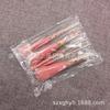 Set de Maquillaje de Caramelo Rosa de 5 Piezas Brocha Macaron Pequeña Fresca Grano Mango de Cristal Herramientas de Belleza Portátiles Punto
