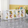 Expositor de Madeira Maciça Estilo Chinês para Escritório, Pequena Prateleira de Exposição para Casa, Suporte para Conjunto de Chá com Grade de Nove Compartimentos