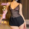 Tonaier Lencería Sexy Tallas Grandes 100kg Body Caliente y Sexy Ropa de Dormir Talla Grande Entrepierna Abierta Transparente Pasión de Cama