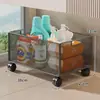 Estante de Almacenamiento Debajo del Gabinete para Baño, Carrito de Almacenamiento Móvil para Detergente de Lavandería, Organizador de Almacenamiento para Encimera de Lavabo