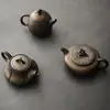 Tetera de oro vintage hecha a mano estilo japonés juego de té Kung Fu de cerámica tetera individual tetera de mano pequeña cafetera flujo de agua suavemente