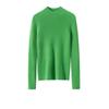 Suéter feminino de meia gola alta 100% cashmere puro, suéter curto slim fit, camisa de base quente e espessada, jaqueta feminina para todos os gostos