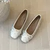 Primer Encuentro Temporada Aumento de Altura Moño Remache Zapatos Planos Slip-On Otoño Nuevos Versátiles para Viaje Zapatos de Ballet para Mujer