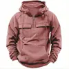 Comercio Exterior Transfronterizo Aliexpress Sudadera con Capucha Juvenil de Otoño e Invierno para Hombre Ropa de Trabajo Sólida Casual Sudadera con Capucha