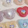 Resina de estilo coreano envolto doce brilhante diamante adorável cabeça de urso brincos gancho de cabelo cocar patch DIY acessórios de jóias