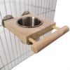 Pássaro suprimentos utensílios de pássaro papagaio caixa de comida de aço inoxidável através de comida Copo de comida pode Tigela de comida bebedouro copo de água com suporte