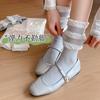 Calcetines de Media Caña para Mujer, Calcetines Finos de Tres Capas con Puño de Burbujas Estilo Pastel, Calcetines Holgados para Mujer Estilo Ballet Miu Celebridad de Internet Venta al por Mayor