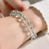 Cristal Fantasma Verde Brasileño Cuentas Sueltas Pulsera DIY Joyería Cuentas Sueltas Fantasma Verde Natural Tamaño Personalizado