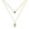 Collar de plata esterlina S925 transfronterizo europeo y americano, collar de doble capa apilado con diseño personalizado de moda, joyería de cadena