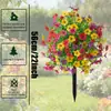 Estacas de Suelo Artificiales Verdes de Venta Caliente en Amazon Transfronterizas en Stock con Eucalipto Violeta para Decoración Exterior