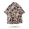 Camisa Vintage Estampada de Manga Curta da Tailândia Marca da Moda Unissex Solta Estilo Havaiano Praia Camisa para Casal Casaco da Moda