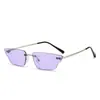 Nuevas Gafas de Sol Cuadradas Sin Marco Tendencia de Moda Europea y Americana Gafas de Sol para Mujer Estilo Callejero de Influencer Gafas de Sol Sin Marco