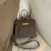 Bolsos para Mujer 2022 Nuevo Estilo Moda Europea y Americana Bolso de Mano Estampado de Palma Bolso Kelly Textura Simple Bolso de Hombro Cruzado al por Mayor