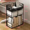 Escritorio móvil con almacenamiento, estantería de pie, carrito para libros para aula con ruedas, estantería simple para estudiantes para organizar libros
