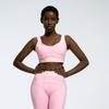 Conjunto de Shorts de Color Contrastante Nude con Espalda Abierta en U Suéter Ajustado Transpirable Agradable a la Piel Deporte Fitness Conjunto de Dos Piezas
