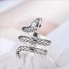 Anillo de dedo índice abierto con números romanos en plata esterlina S925 para mujer, sencillo, moderno, personalizado, estilo retro.