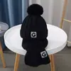 Chapéu de urso infantil para outono e inverno, chapéu de bebê quente à prova de vento, de algodão tricotado, com forro de fleece e cachecol espessado de design integrado