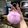 Chaveiro de Bola de Pelo Grande de Pelúcia para Mochilas de Meninas, Pingente Peludo Fofo para Chaves de Carro, Ornamento de Presente para Casais Estudantes