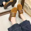 Otoño 2026 Nuevo Bean Bean Retro Hebilla Doble Birken Mary Gamuza Cuero Genuino Zapatos Suela Gruesa Mágica Aumentador de Altura Zapatos Individuales Mujer