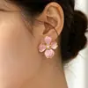 Brincos de flor de quatro folhas com gota de óleo retrô de nicho design feminino senso de personalidade simples all-match temperamento moda explosão brincos