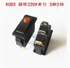 Interruptor KCD3 para cocina eléctrica, calentador eléctrico, accesorio con botón de luz para olla arrocera eléctrica multifuncional de 3500W