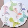 Estilo Oceano de Verão Semi-Transparente Glitter Grande Cauda de Sereia Patch DIY Acessórios para Joias Artesanais Materiais Atacado