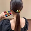 Gomas elásticas para el pelo de cuentas de color sólido coreanas y japonesas para mujer, Nuevas y sencillas diademas lindas que no dañan el cabello, Accesorios para el cabello al por mayor