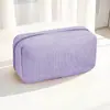 Bolsa de Cosméticos de Pana Bordada Personalizada Simple Portátil Bolsa de Almacenamiento de Viaje Bolsa de Cosméticos Personalizada para Mujer