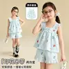 Vestido de tirantes de verano para niña, algodón de burbujas nube, altura 80-150 cm, usable 0-8 años, conjunto de dos piezas para niños