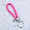 Llavero Creativo de Cuerda de Imitación de Cuero Tejido a Mano para Hombres y Mujeres, Colgante de Llavero de Coche para Parejas