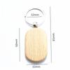 Llavero de Madera de Haya Grabado Láser Madera Regalo Pequeño Grabado de Logotipo Patrón Madera Madera Anti-Pérdida Coche