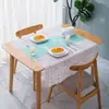 Mantel impermeable y a prueba de aceite, mantel rectangular para comedor, mantel de plástico moderno y fácil de limpiar con un estilo elegante