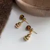 Pendientes Meilade con Forma de Calabaza de Doble Uso con Piedra Ojo de Tigre, Diseño Único, Estilo Chino Retro Otoño e Invierno, para Mujer