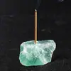 Portaincienso de Piedra Cruda de Cristal Natural al por Mayor Base de Mineral de Cristal para Incienso Base de Cristal para Portaincienso