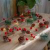 Luzes de fio de cobre LED transfronteiriças da Amazon Luzes de pinha de Natal fio de agulhas de pinheiro pequena Amora Sino criativo Luzes decorativas