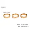 Anillo de Acero Inoxidable Cruzado Estilo Frío de Moda y Sencillo para Mujer Elegante Chapado en Oro de 18 Quilates Joyería de Alta Gama de Trébol de Cuatro Hojas