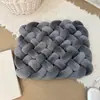 Fideos Instantáneos Cojín Tejido de Spandex Almohada Tejida a Mano Cojín Cuadrado Cojín Lumbar para Sofá Cojín para Mesa de Estudiante Tatami