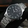 Vencedor Moda Masculina Europeia e Americana Casual Simples Pulseira de Aço Relógio Mecânico Semi-Automático Branco